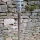 Chrome and brass floor lamp