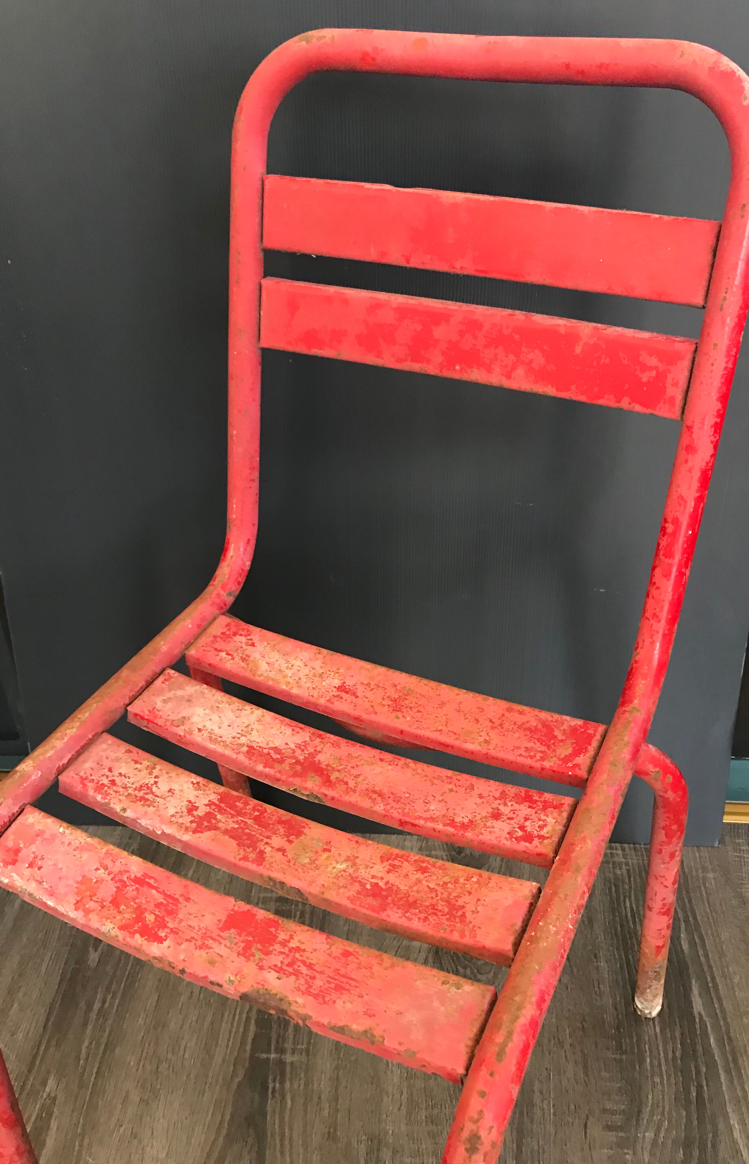 Red Tolix T1 chair