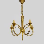 Chandelier Aux Trompes de Chasses in bronze 5 lights Louis XVI-Directoire style