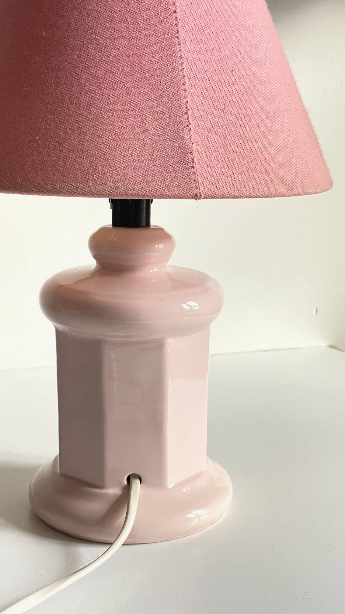 Vintage Pink Ceramic Lamp