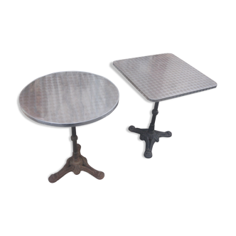 Paire de tables de bistrot