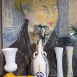 Tableau portrait sur toile d'une Dame slave 61 X 50 cm