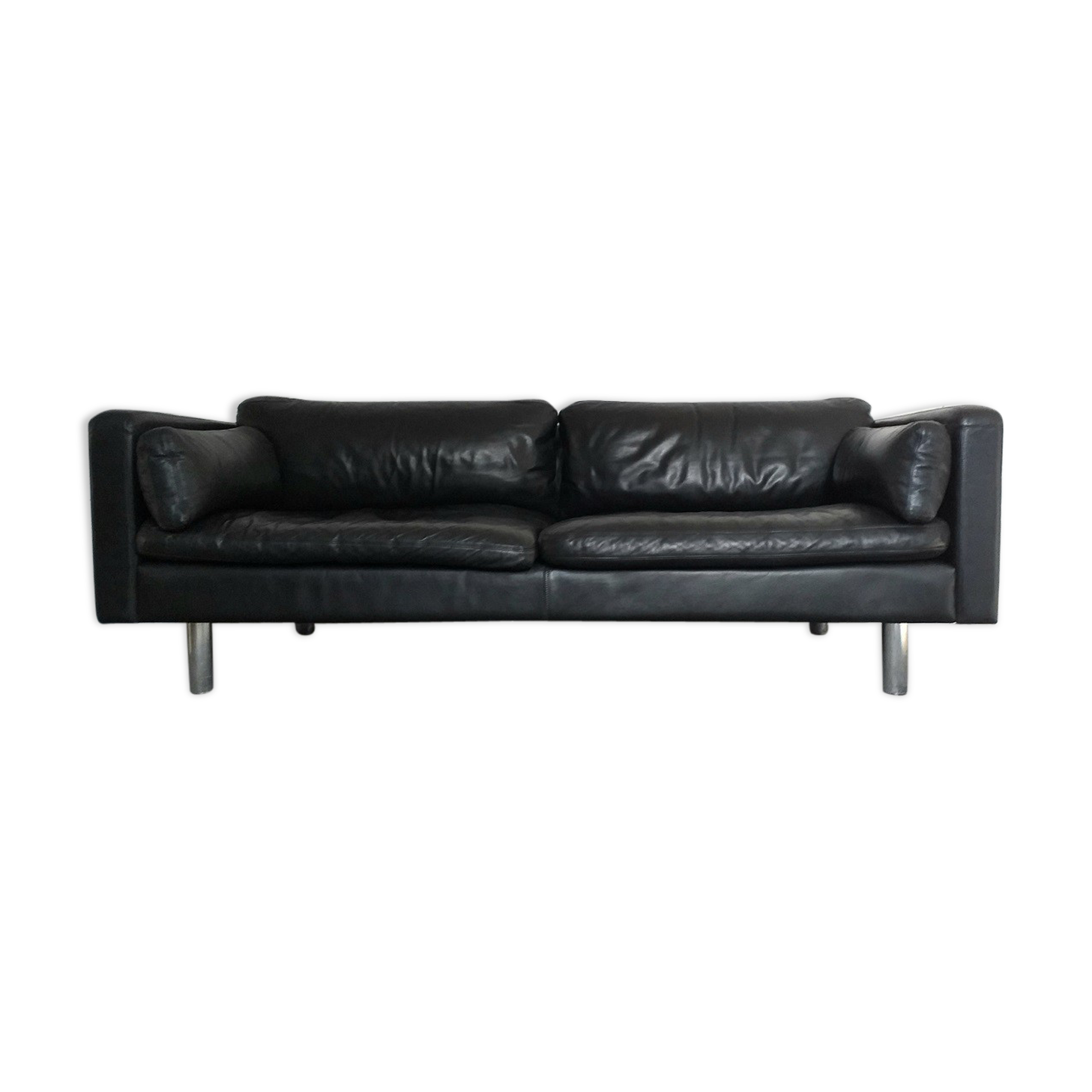 Jorgensen vintage 60s Scandinavian leather sofa