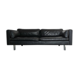 Jorgensen vintage 60s Scandinavian leather sofa