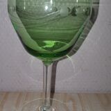 4 glasses of ouraline crystal wine