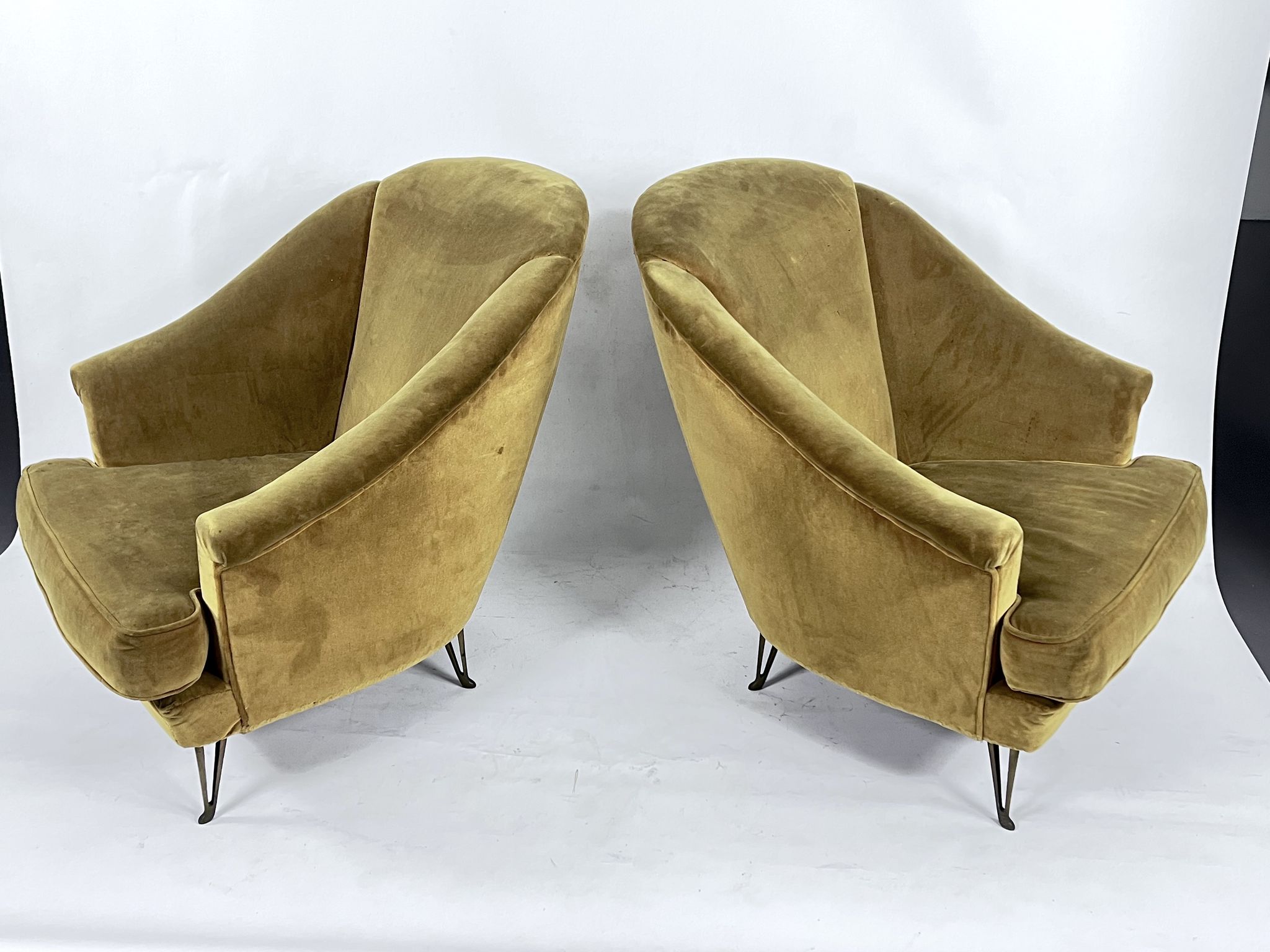 Isa Bergamo, armchairs, Italy 1950s