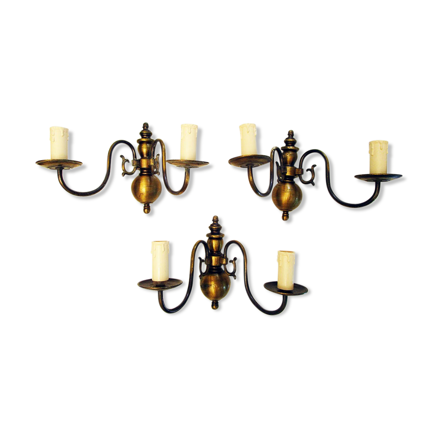 Brass wall lamps