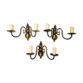 Brass wall lamps