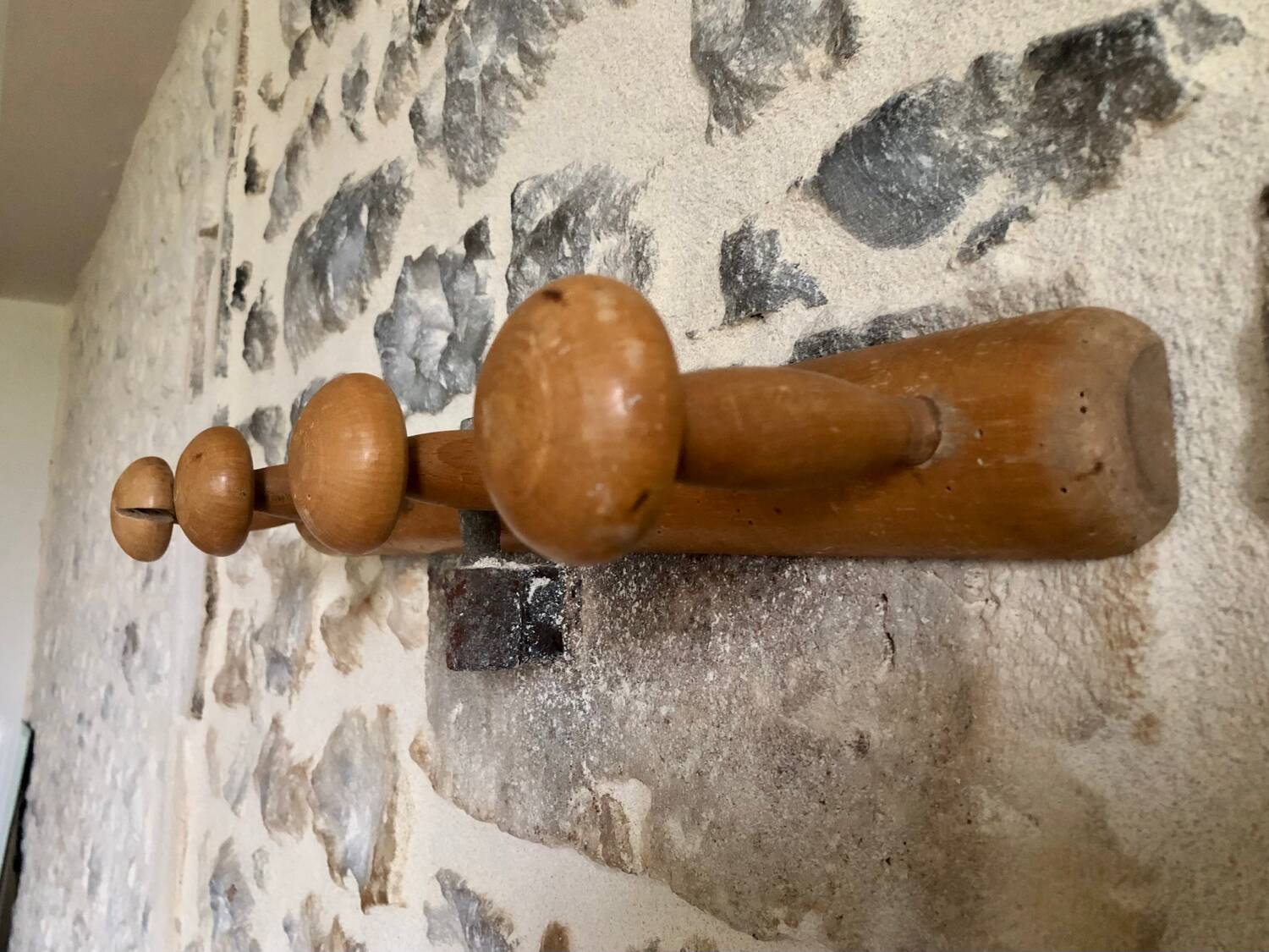 Antique wooden coat hook