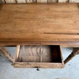 Antique table with turned legs (renovated)