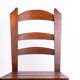 Set of 6 large Brutalist chairs in solid oak from the 1950s.