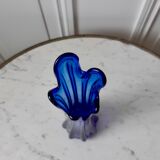 Blue soliflore vase in 1920s glass paste