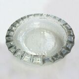 Coupe creuse cannelée en cristal soufflée bullée Daum Nancy France