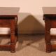 pair of Spanish walnut bedside tables