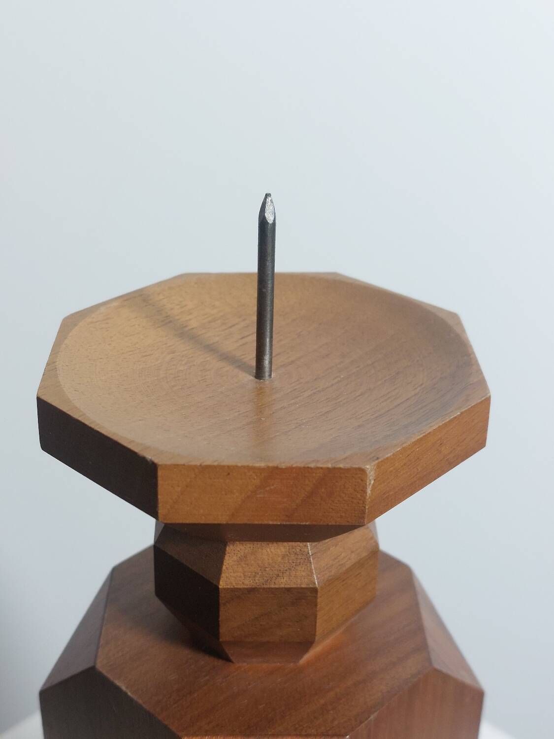 Vintage geometric candlestick from the 1950s.