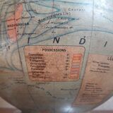 J.Forest illuminated terrestrial globe mid 20th century