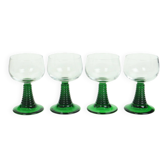 Set of 4 Vintage Luminarc Roemer Wine Glasses France