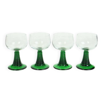 Set of 4 Vintage Luminarc Roemer Wine Glasses France