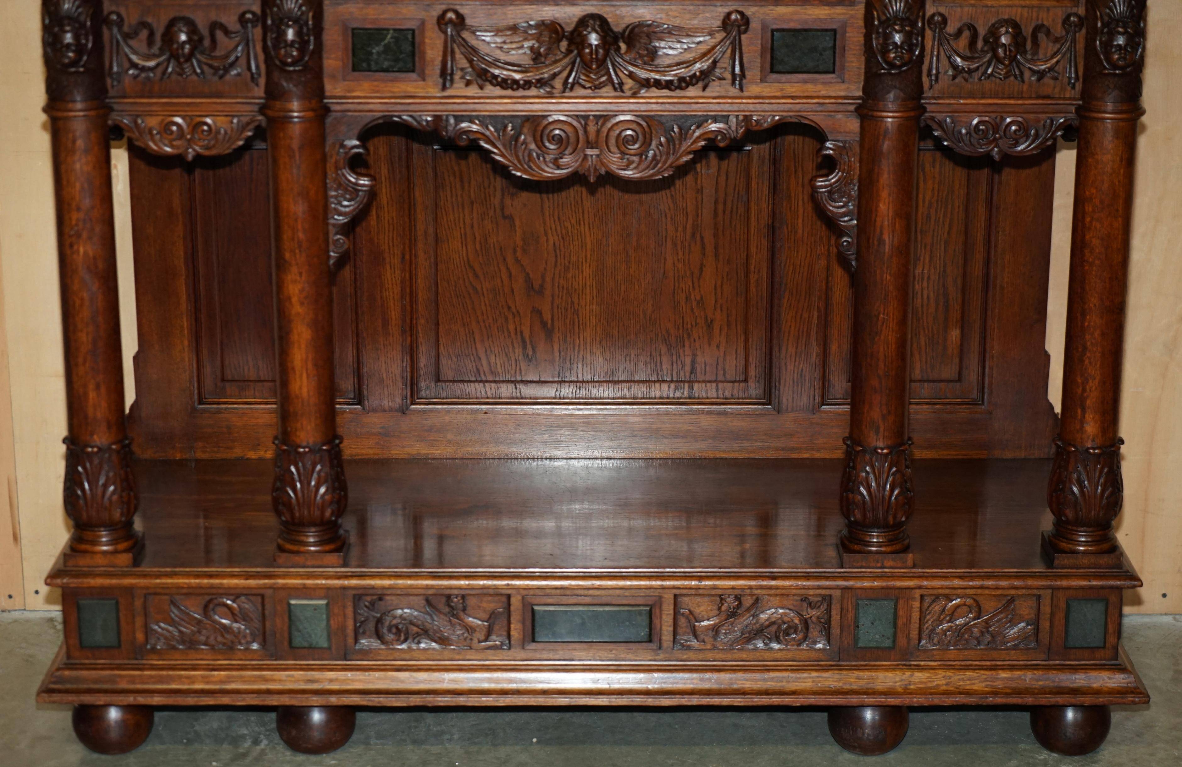 Louis XIII Revival wardrobe in walnut and marble