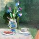 Oil painting on canvas signed dimensions: height -54.5 cm - length -46.5
