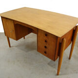 Vintage Pine Veneer Desk, 1960s