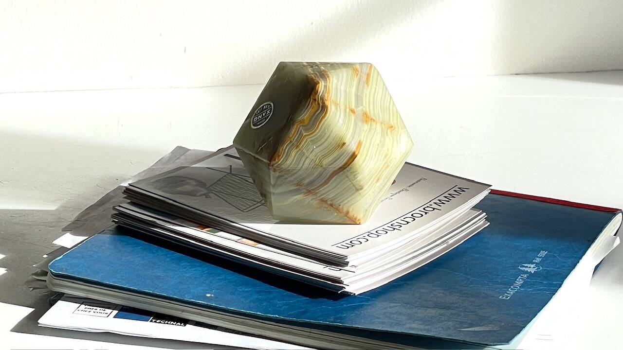 Onyx vintage bookends