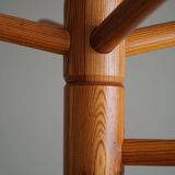 Decorative coat rack in solid pine, mid-century Danish style, 1970s.