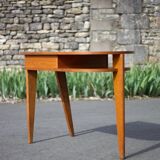 desk, tripod wooden desk, small French designer desk, modernist desk, 50's