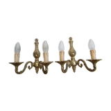 pair of bronze wall light