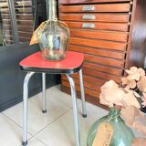 Red formica stool