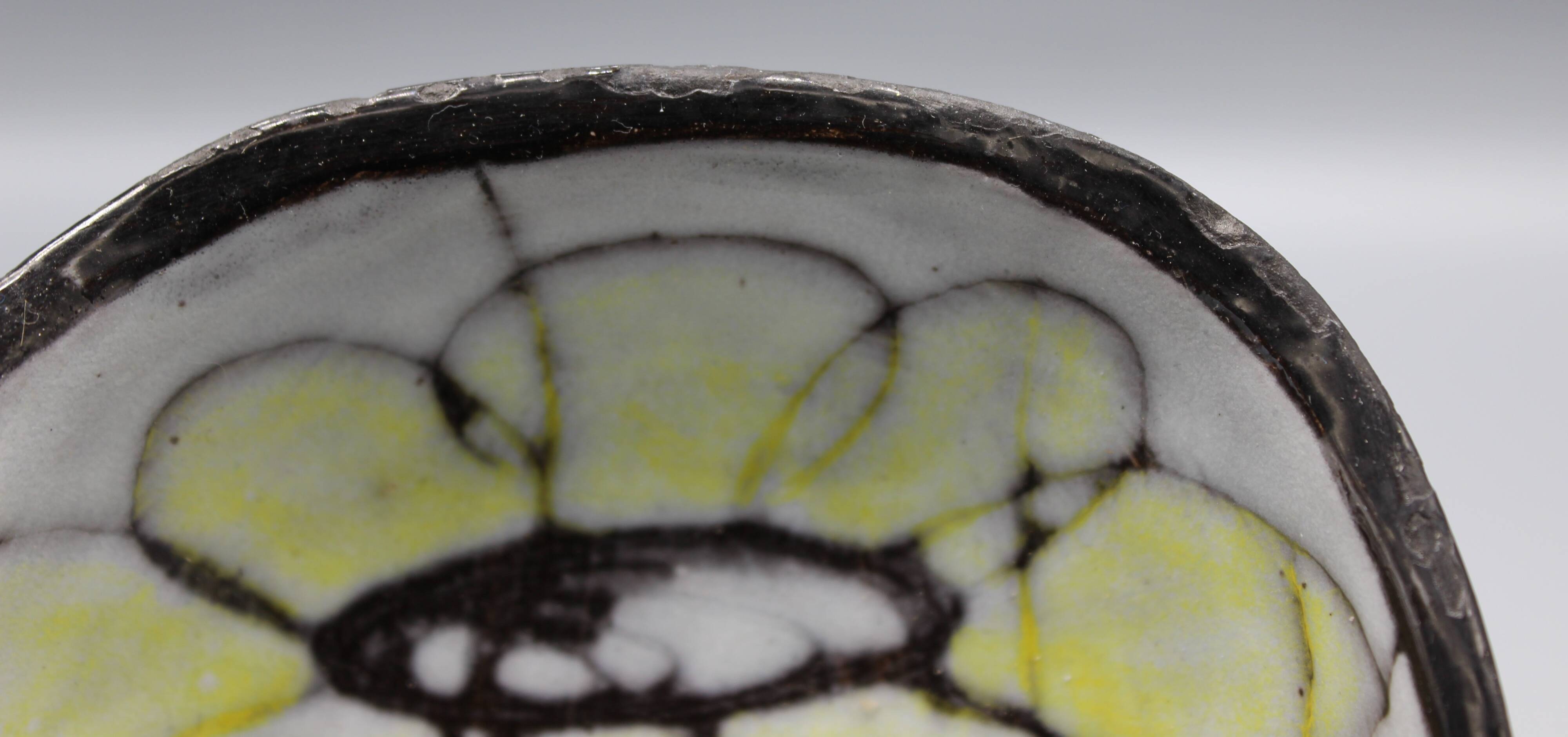 Beautiful vintage ceramic pocket emptying cup - vallauris maunier - no capron