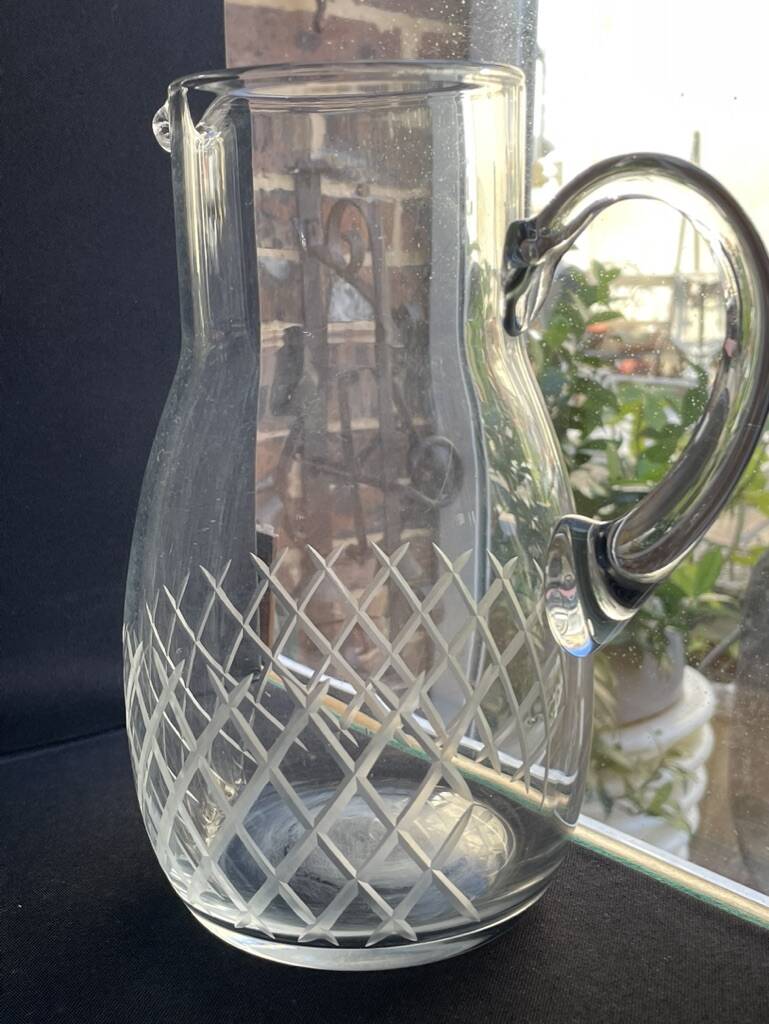 A cut crystal pitcher – Cristalleries Royales de Champagne