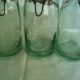 Lot 3 jars la Lorraine chardon green glass 1l