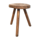 Raw wooden tripod stool