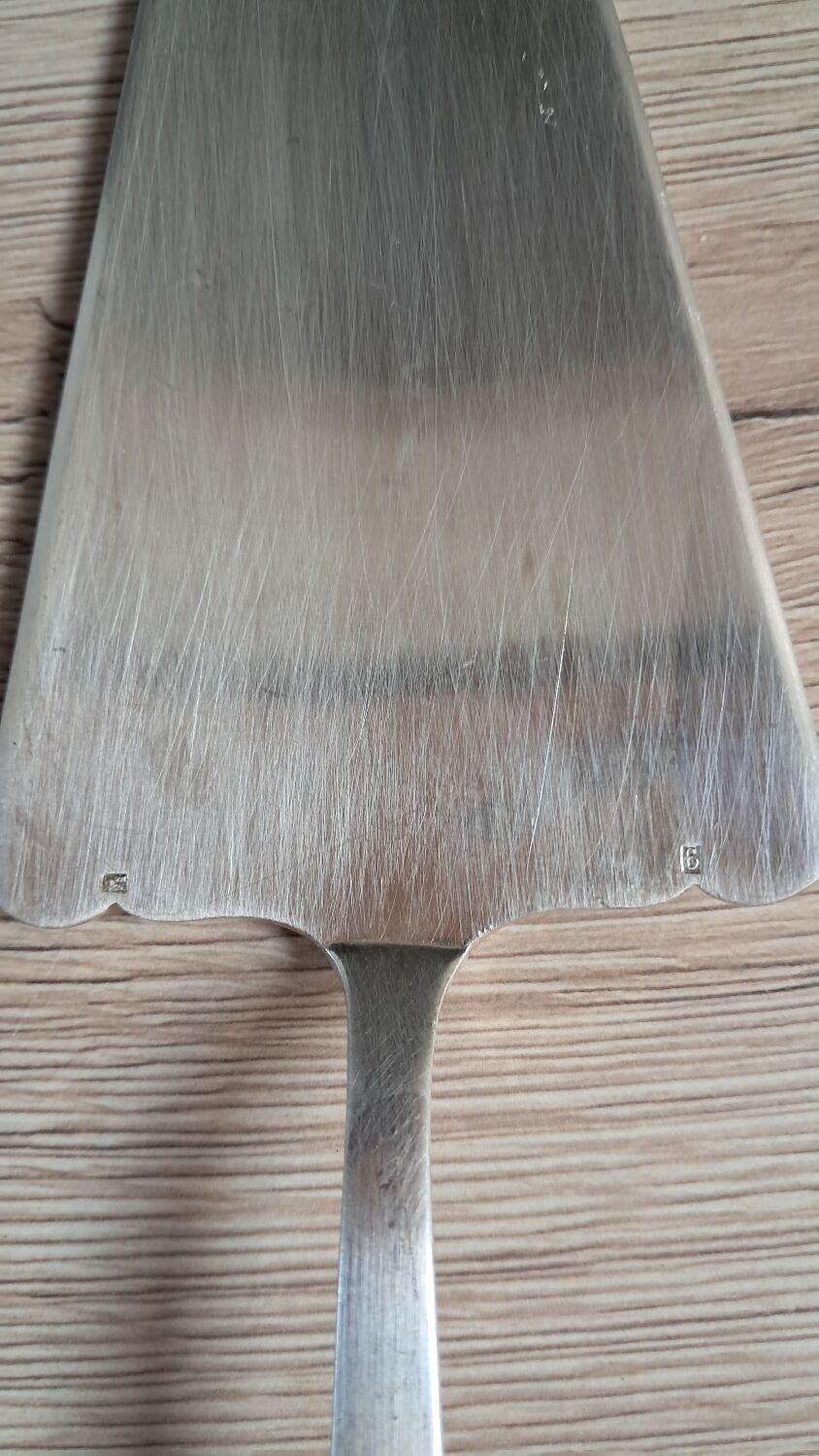 Cutlery set of 12 forks and silver-plated cake server