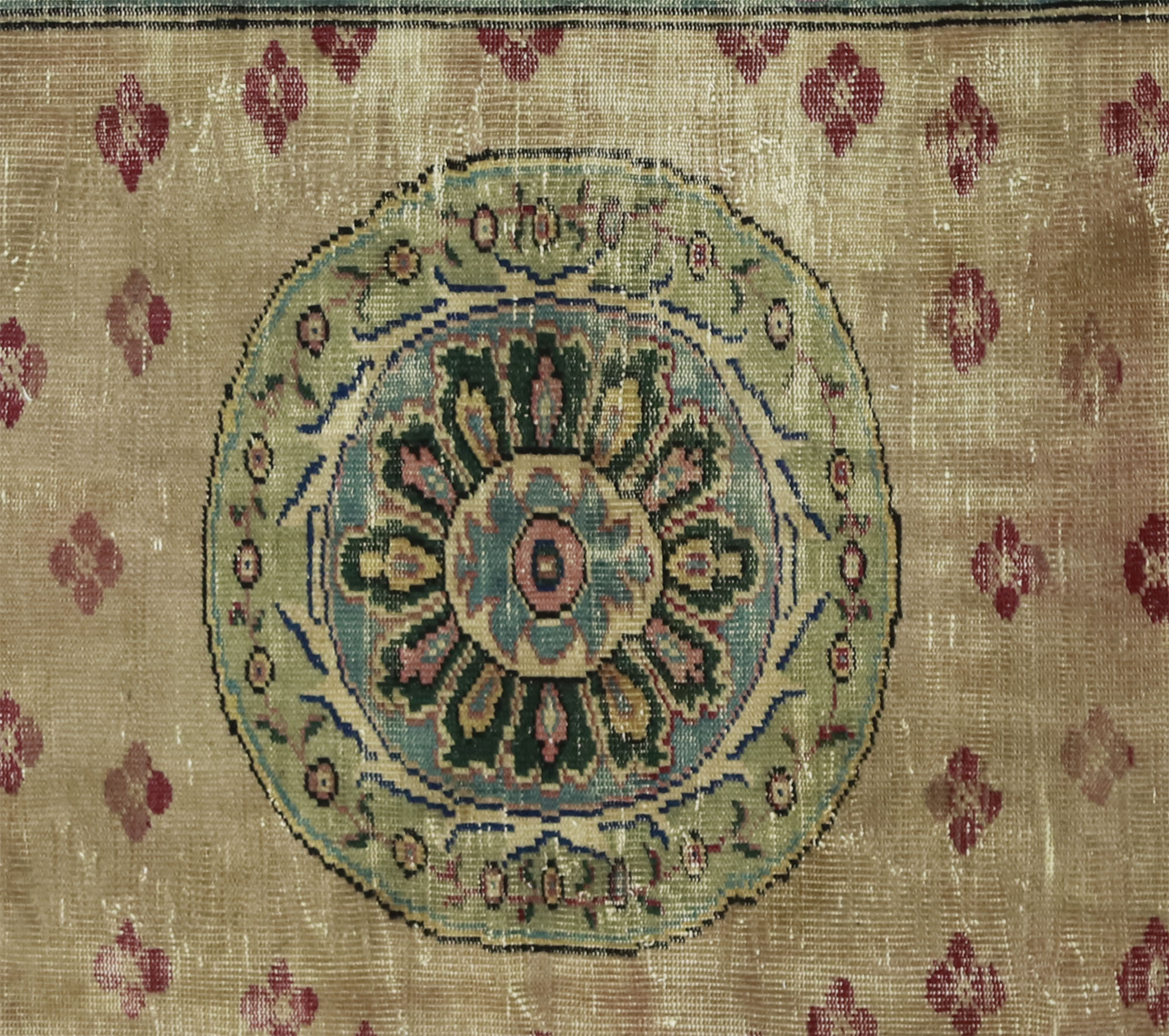 Anatolian handmade vintage rug 254 cm x 182 cm