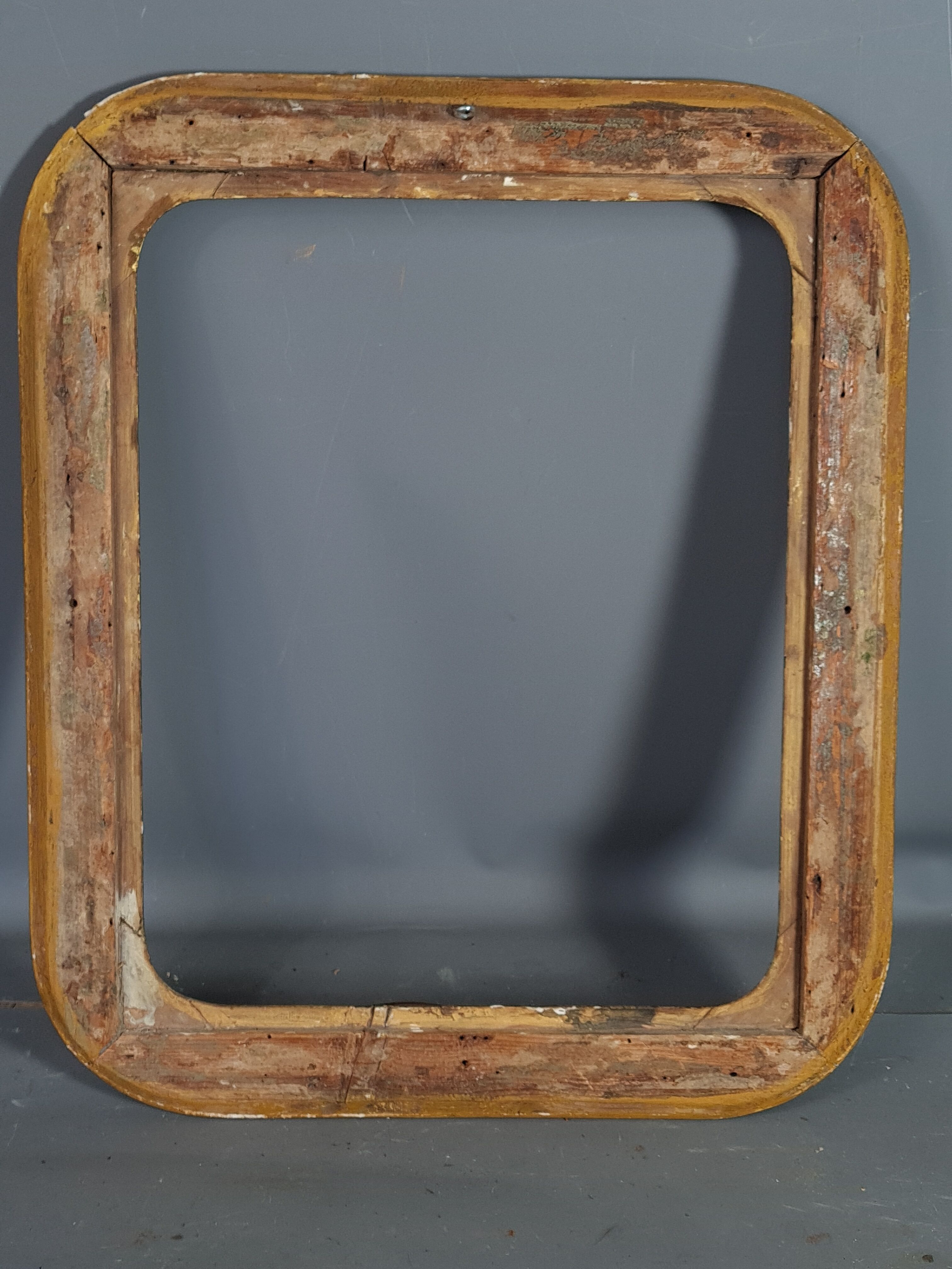 Old frame with doucine gilded stucco wood