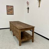 Comptoir ancien, table drapière des années 50