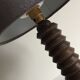 Vintage wood geometric lamp