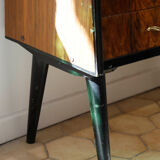 Bahut secretary wood laqué 70s