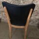 Scandinavian chair wood black leather
