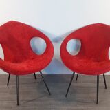 UFO-style armchair, Polish space-age 1972, restored