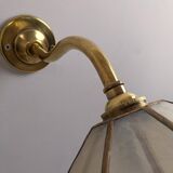 Paire appliques fleurs en nacre