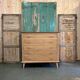 Commode vintage 5 tiroirs en chêne décapé