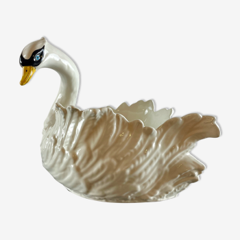 Swan ceramic planter from Bassano, Italy, Circa 1970