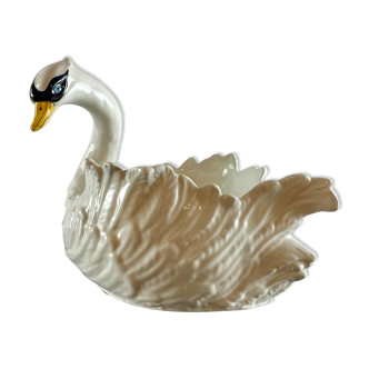 Swan ceramic planter from Bassano, Italy, Circa 1970