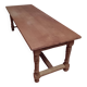 Table de ferme chêne massif brut