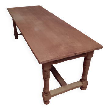 Table de ferme chêne massif brut