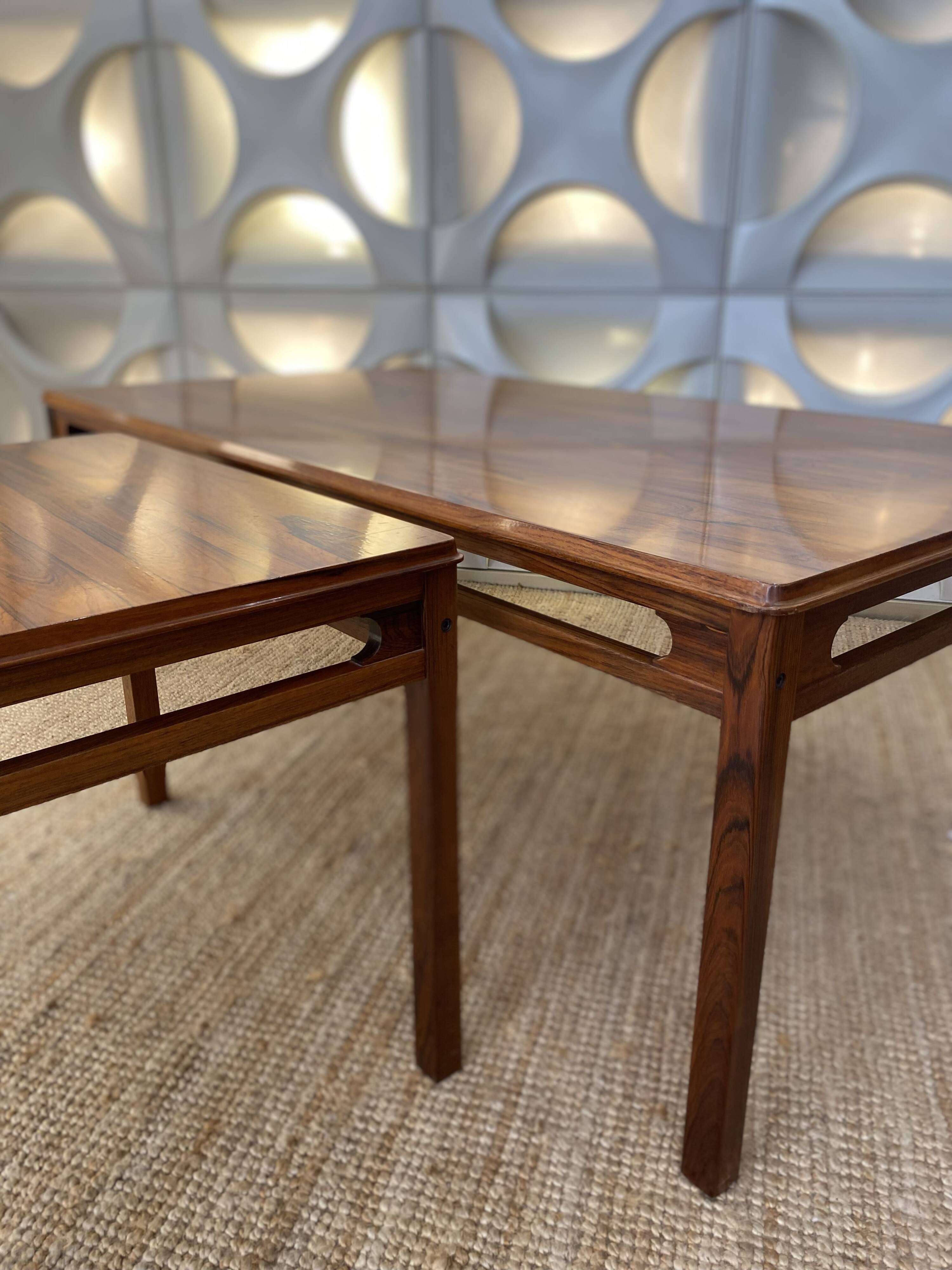 Vintage rosewood coffee tables by rasmus solber for s mobler, 1960