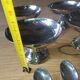 Vintage ice cream or dessert service in stainless steel